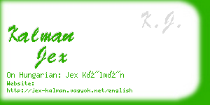 kalman jex business card